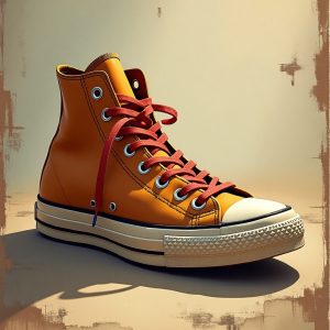 Flux_Dev_A_vintageinspired_hightop_sneaker_sits_atop_a_worn_di_0 Retro High-Top Canvas